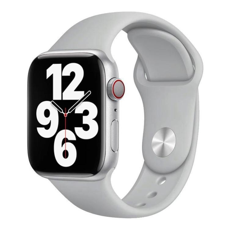 xDfind 단색 실리콘 스포츠 시계줄, Apple Watch 46mm / 49mm / 45mm / 44mm용, Apple Watch 42mm / 41mm / 40mm / 38mm용