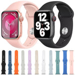 xDfind 단색 실리콘 스포츠 시계줄, Apple Watch 46mm / 49mm / 45mm / 44mm용, Apple Watch 42mm / 41mm / 40mm / 38mm용