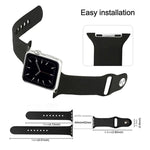 xDfind 단색 실리콘 스포츠 시계줄, Apple Watch 46mm / 49mm / 45mm / 44mm용, Apple Watch 42mm / 41mm / 40mm / 38mm용