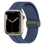 xDfind 단색 마그네틱 버클 실리콘 시계줄, Apple Watch 46mm / 49mm / 45mm / 44mm용, Apple Watch 42mm / 41mm / 40mm / 38mm용