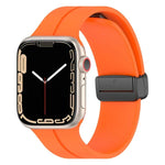 xDfind 단색 마그네틱 버클 실리콘 시계줄, Apple Watch 46mm / 49mm / 45mm / 44mm용, Apple Watch 42mm / 41mm / 40mm / 38mm용