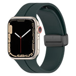 xDfind 단색 마그네틱 버클 실리콘 시계줄, Apple Watch 46mm / 49mm / 45mm / 44mm용, Apple Watch 42mm / 41mm / 40mm / 38mm용