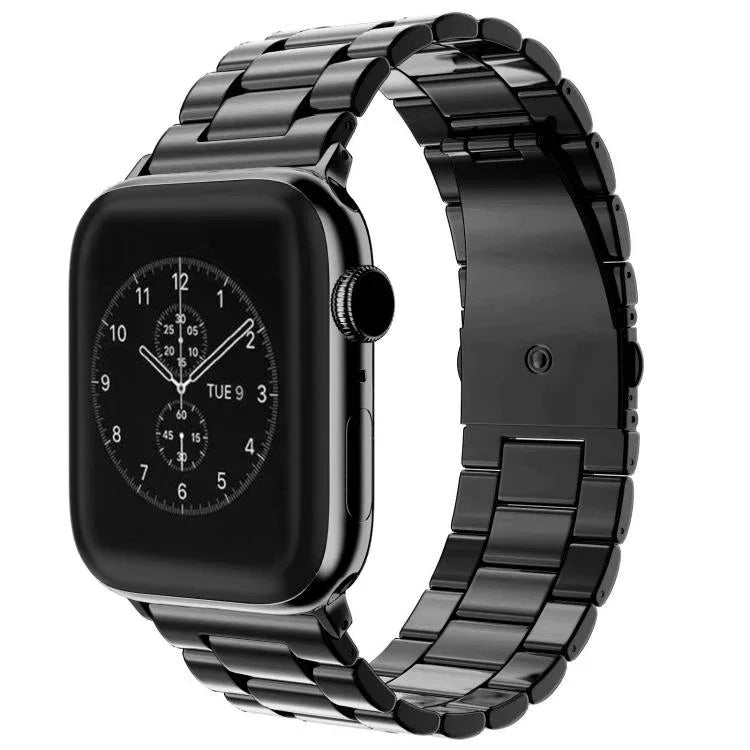 xDfind 쓰리 비즈 폴드 버클 스테인리스 스틸 시계줄, Apple Watch 46mm / 49mm / 45mm / 44mm용, Apple Watch 42mm / 41mm / 40mm / 38mm용