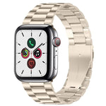 xDfind 쓰리 비즈 폴드 버클 스테인리스 스틸 시계줄, Apple Watch 46mm / 49mm / 45mm / 44mm용, Apple Watch 42mm / 41mm / 40mm / 38mm용