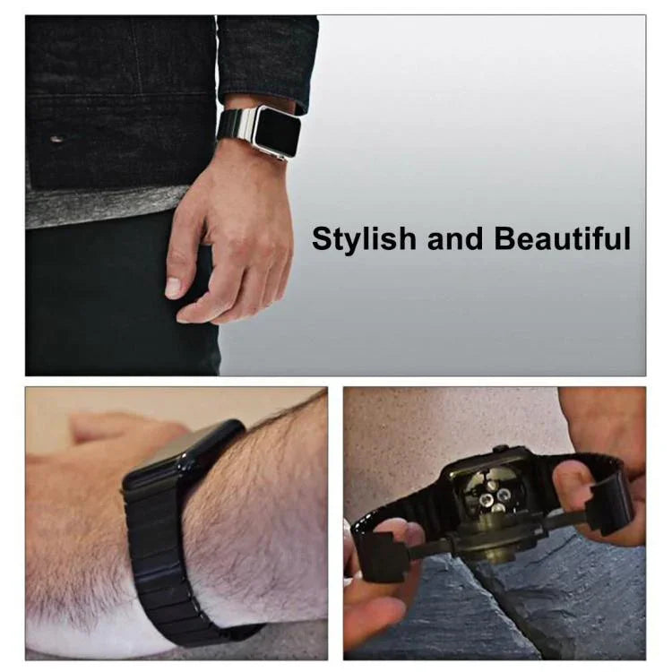 xDfind 원 비즈 스테인리스 스틸 시계줄, Apple Watch 46mm / 49mm / 45mm / 44mm용, Apple Watch 42mm / 41mm / 40mm / 38mm용