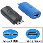 USB3.0 Mobile Hard Drive Computer Adapter, Type-C Female to Micro USB Male