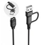 xDfind 2 in 1 Type-C and USB-A Ports Watch Charging Cable, Length: 1m, For Garmin Fenix 8 / 7X / 6S Pro