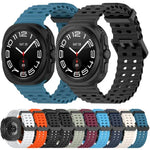 xDfind 오션 홀 듀얼 버클 실리콘 시계 밴드, 삼성 갤럭시 워치 울트라 47mm / 울트라 2025용