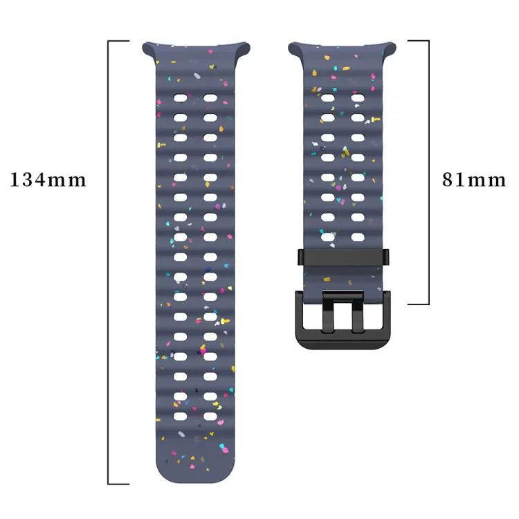 듀얼 버클 컬러풀 도트 실리콘 시계 밴드, 삼성 갤럭시 워치 울트라 47mm / 울트라 2025용