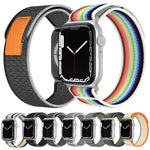 xDfind 이중 구간 루프 나일론 시계줄, 애플 워치 46mm / 49mm / 45mm / 44mm용, 애플 워치 42mm / 41mm / 40mm / 38mm용