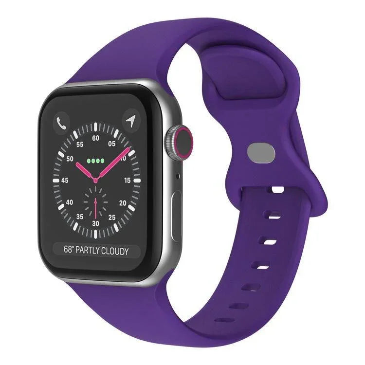 xDfind 나비 버클 실리콘 시계줄, 애플 워치 46mm / 49mm / 45mm / 44mm용, 애플 워치 42mm / 41mm / 40mm / 38mm용