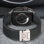 xDfind 티타늄 버클 스냅 버튼 루프 나일론 시계줄, 애플 워치 46mm / 49mm / 45mm / 44mm용, 애플 워치 42mm / 41mm / 40mm / 38mm용