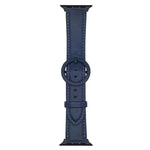 xDfind 둥근 버클 가죽 시계줄, 애플 워치 46mm / 49mm / 45mm / 44mm용, 애플 워치 42mm / 41mm / 40mm / 38mm용