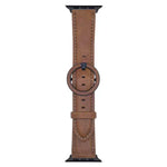 xDfind 둥근 버클 가죽 시계줄, 애플 워치 46mm / 49mm / 45mm / 44mm용, 애플 워치 42mm / 41mm / 40mm / 38mm용