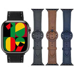 xDfind 둥근 버클 가죽 시계줄, 애플 워치 46mm / 49mm / 45mm / 44mm용, 애플 워치 42mm / 41mm / 40mm / 38mm용