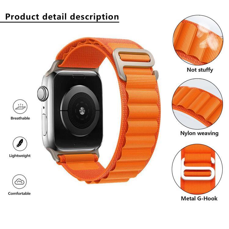 xDfind 알라인 나일론 루프 시계줄, 애플 워치 46mm / 49mm / 45mm / 44mm용, 애플 워치 42mm / 41mm / 40mm / 38mm용