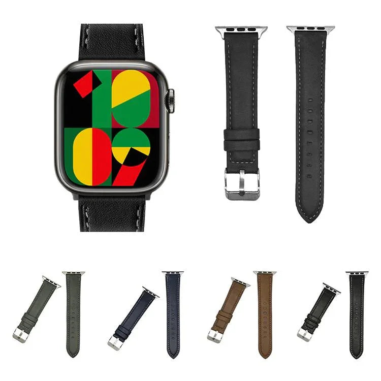xDfind 크레이지 호스 텍스처 가죽 시계줄, 애플 워치 46mm / 49mm / 45mm / 44mm용, 애플 워치 42mm / 41mm / 40mm / 38mm용