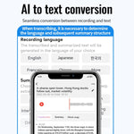 JNN A6 휴대용 스마트 AI 자기 녹음기 APP 제어 지원, 8GB, 16GB, 32GB, 64GB, 128GB
