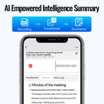 JNN A6 휴대용 스마트 AI 자기 녹음기 APP 제어 지원, 8GB, 16GB, 32GB, 64GB, 128GB