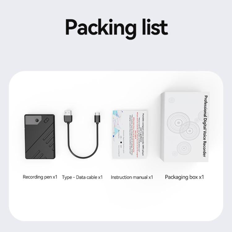 JNN A5 OLED 디스플레이 스마트 AI 자기 녹음기 APP 제어 지원, 8GB, 16GB, 32GB, 64GB, 128GB