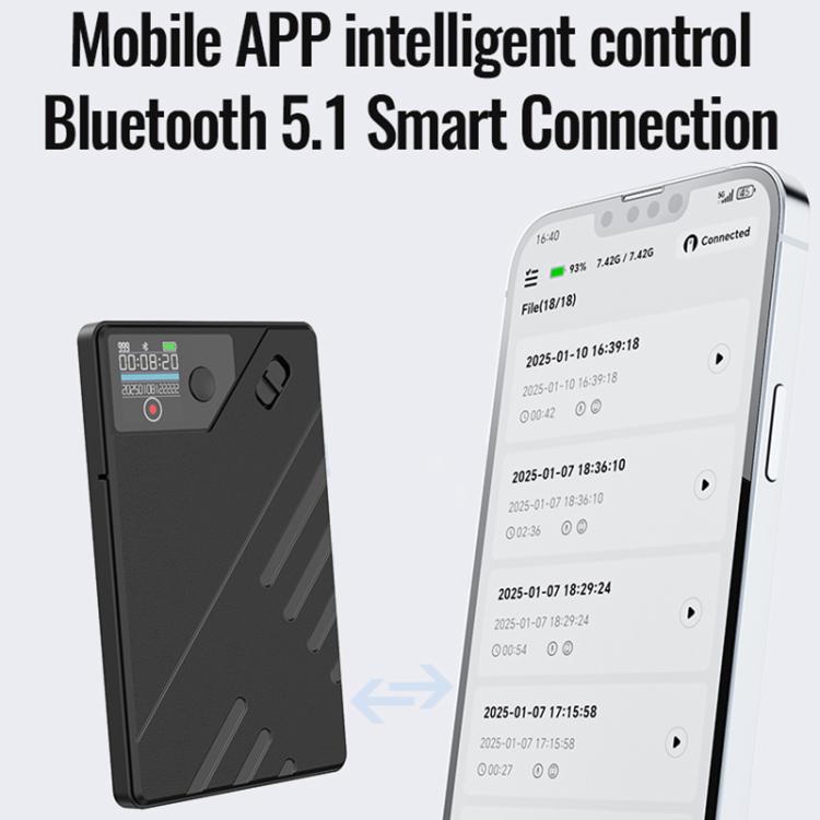 JNN A5 OLED 디스플레이 스마트 AI 자기 녹음기 APP 제어 지원, 8GB, 16GB, 32GB, 64GB, 128GB