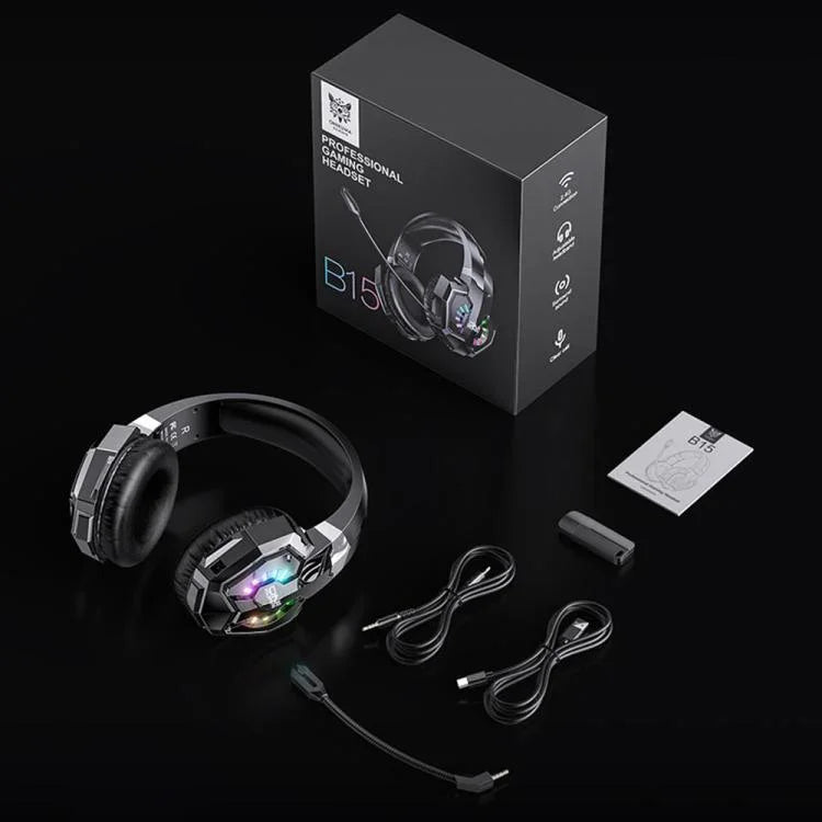 ONIKUMA B15 트라이 모드 블루투스, 2.4G, 유선 e스포츠 게임 헤드셋