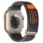 xDfind 이중 금속 버클 루프 나일론 꼬임 시계줄, 애플 워치 46mm / 49mm / 45mm / 44mm용, 애플 워치 42mm / 41mm / 40mm / 38mm용