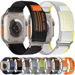 xDfind 이중 금속 버클 루프 나일론 꼬임 시계줄, 애플 워치 46mm / 49mm / 45mm / 44mm용, 애플 워치 42mm / 41mm / 40mm / 38mm용