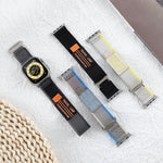 xDfind 이중 금속 버클 루프 나일론 꼬임 시계줄, 애플 워치 46mm / 49mm / 45mm / 44mm용, 애플 워치 42mm / 41mm / 40mm / 38mm용