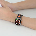 xDfind 이중 금속 버클 루프 나일론 꼬임 시계줄, 애플 워치 46mm / 49mm / 45mm / 44mm용, 애플 워치 42mm / 41mm / 40mm / 38mm용