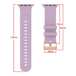 단색 로즈 골드 버클 실리콘 시계줄, 애플 워치 42mm / 41mm / 40mm / 38mm용