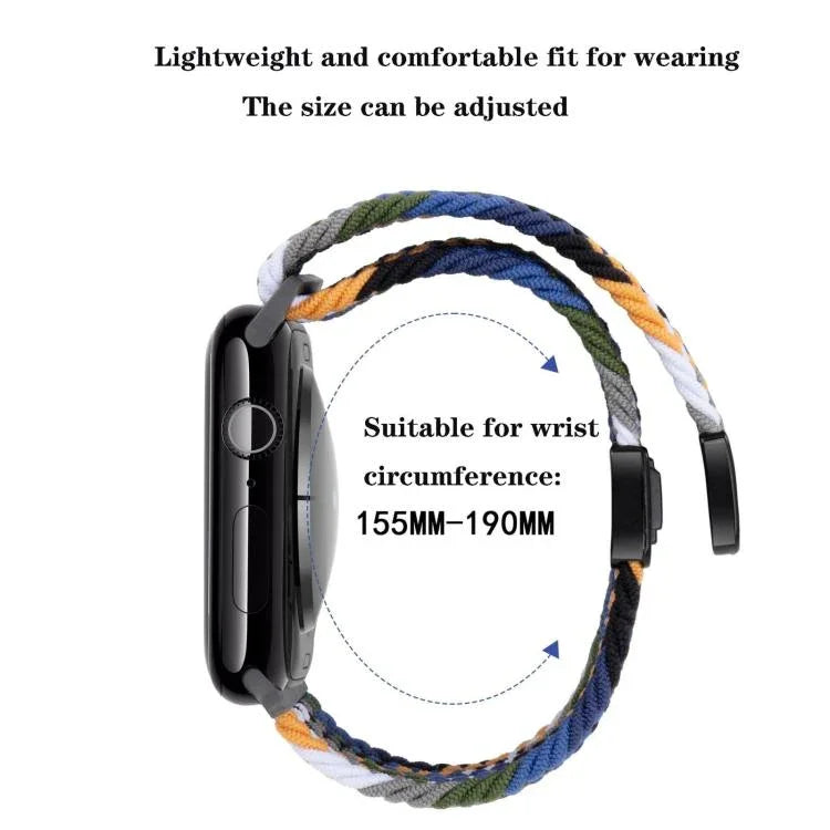 xDfind 마그네틱 버클 루프 직조 시계줄, 애플 워치 46mm / 49mm / 45mm / 44mm용, 애플 워치 42mm / 41mm / 40mm / 38mm용