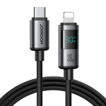 JOYROOM S-A16 Pro 프리즘 시리즈 30W 디지털 디스플레이 Type-C to 8핀 고속 충전 데이터 케이블, 길이: 1.2m, Type-C to 8핀