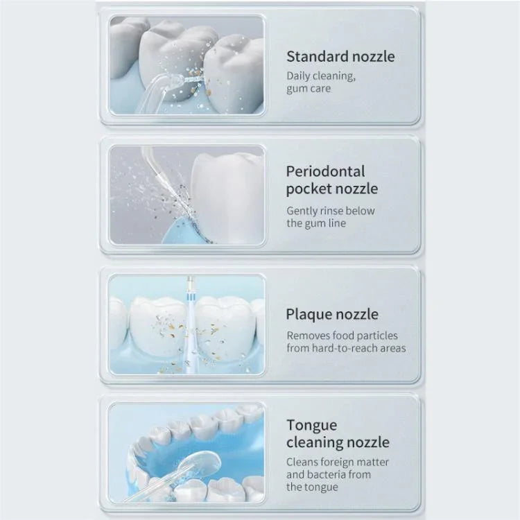 WF-B309 수납식 전동 워터 플로서 휴대용 구강 세정기, 190ml 물탱크, WF-B309