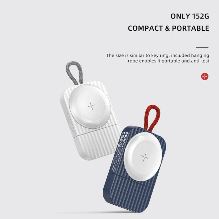 ROCK W26 휴대용 자석 무선 충전기 Apple Watch용 Type-C 인터페이스, W26 Type-C 인터페이스