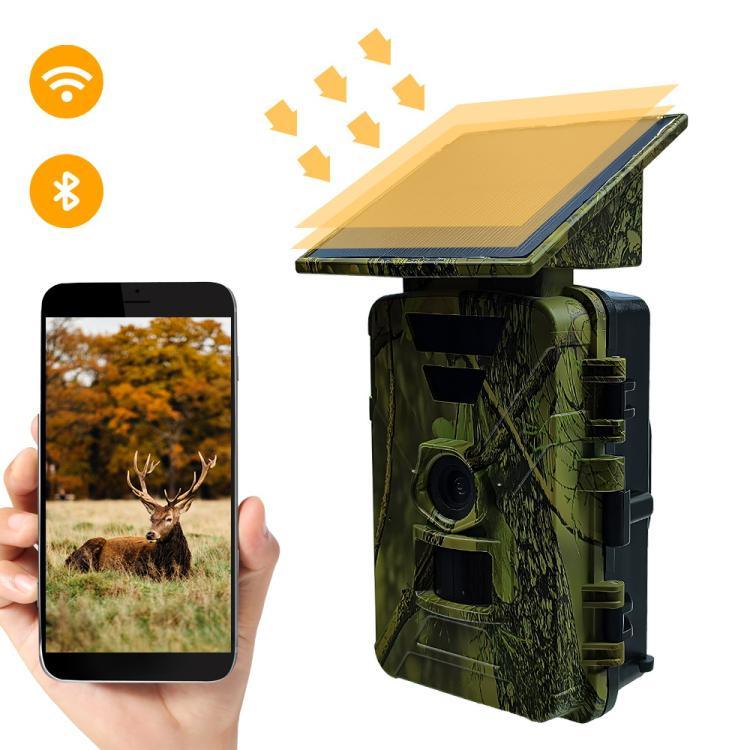 PR903G EU Version 5K HD Night Vision Infrared Hunting Camera with Solar Panel, PR903G US Version