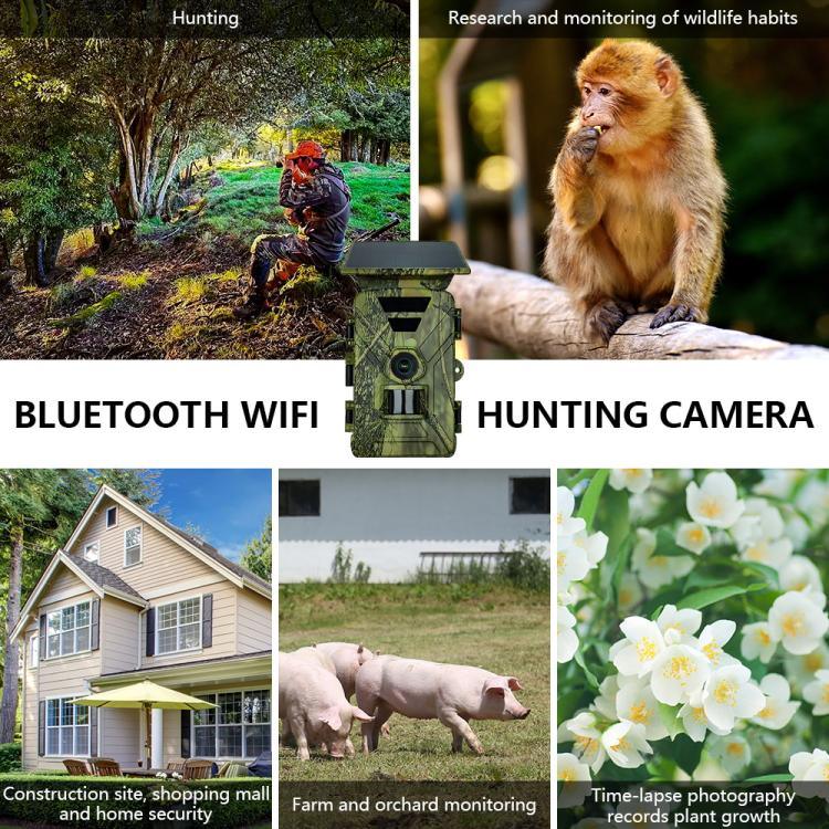 PR903G EU Version 5K HD Night Vision Infrared Hunting Camera with Solar Panel, PR903G US Version