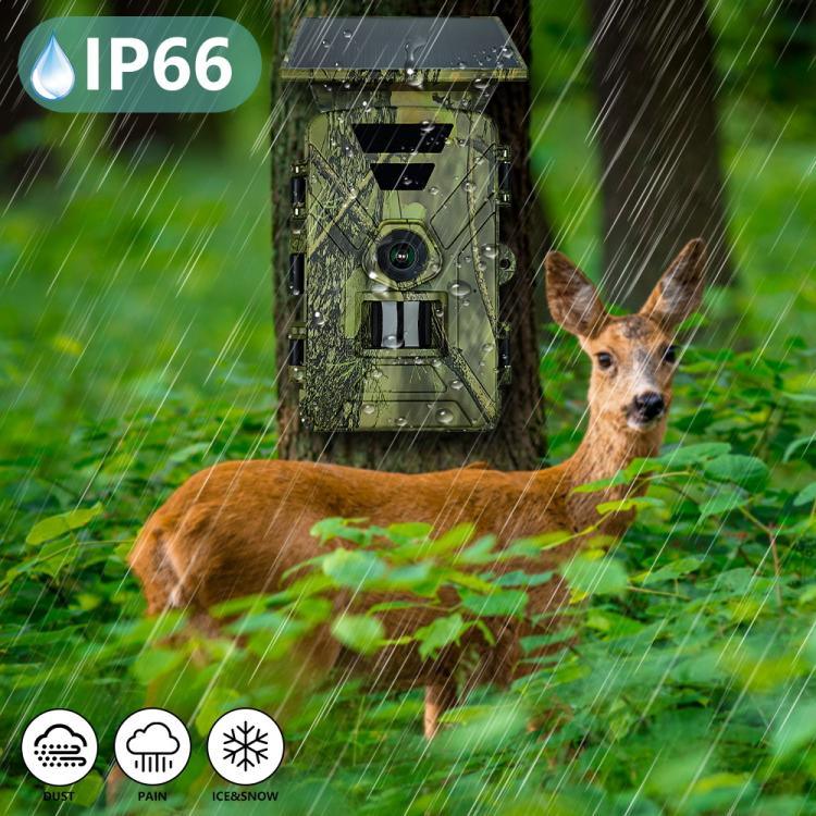 PR903G EU Version 5K HD Night Vision Infrared Hunting Camera with Solar Panel, PR903G US Version