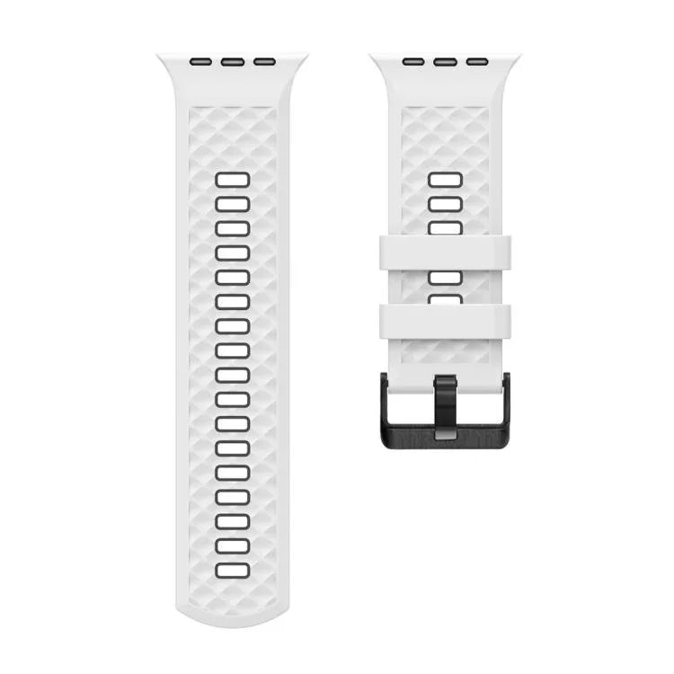 다이아몬드 텍스처 투톤 실리콘 시계줄, 애플 워치 46mm / 49mm / 45mm / 44mm용