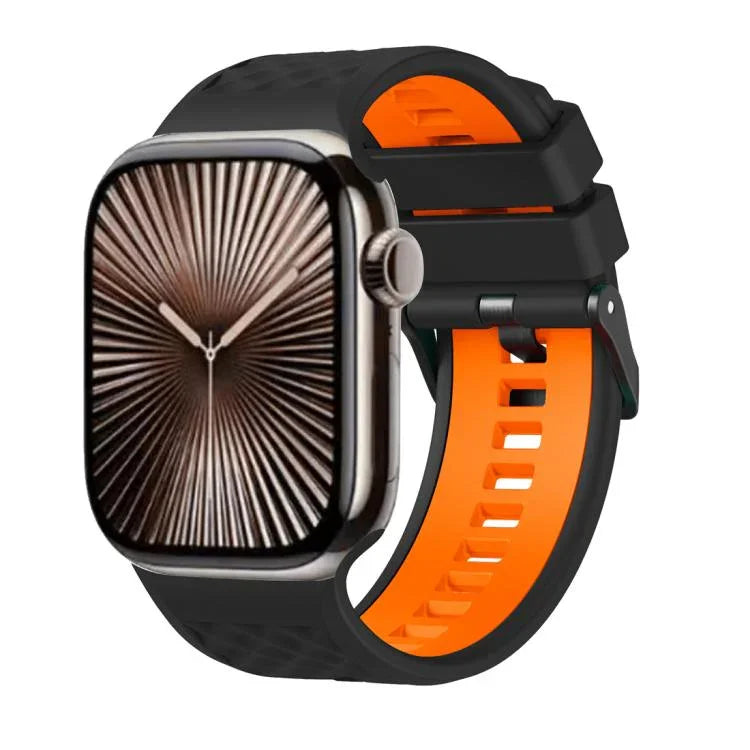 다이아몬드 텍스처 투톤 실리콘 시계줄, 애플 워치 46mm / 49mm / 45mm / 44mm용