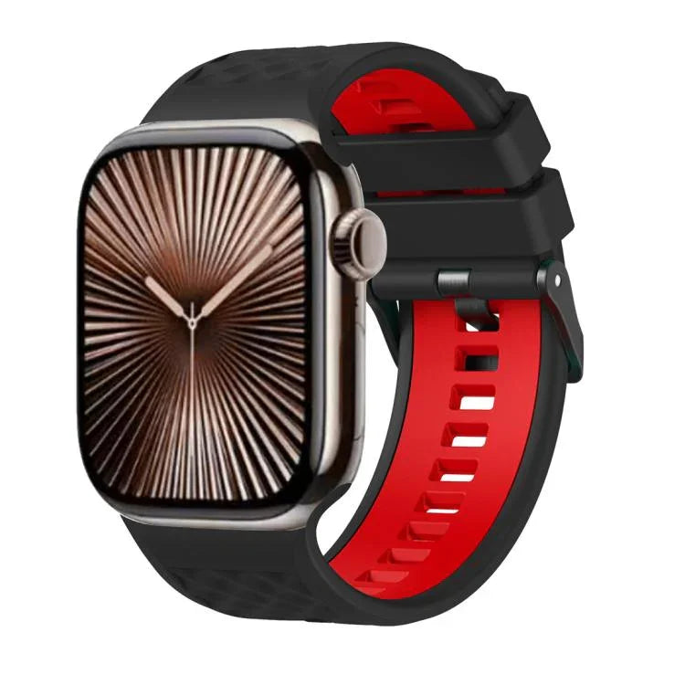 다이아몬드 텍스처 투톤 실리콘 시계줄, 애플 워치 46mm / 49mm / 45mm / 44mm용