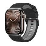 다이아몬드 텍스처 투톤 실리콘 시계줄, 애플 워치 46mm / 49mm / 45mm / 44mm용