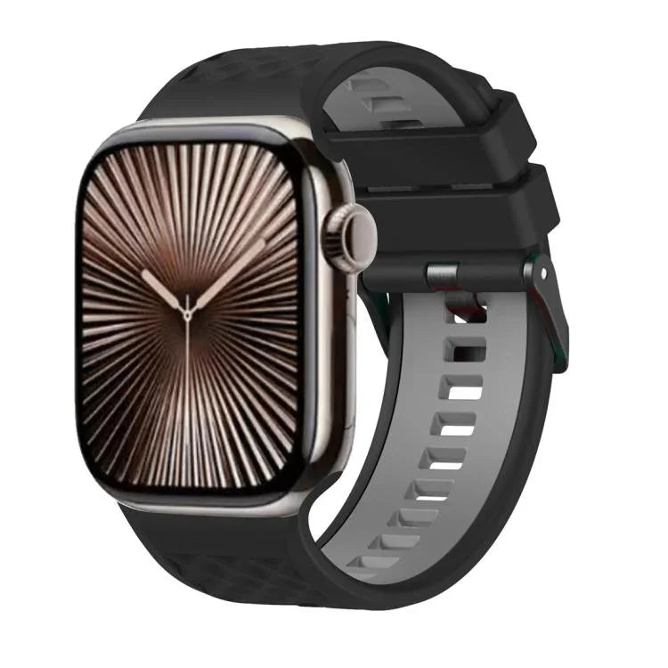 다이아몬드 텍스처 투톤 실리콘 시계줄, 애플 워치 46mm / 49mm / 45mm / 44mm용
