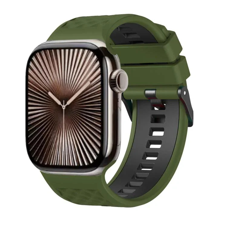 다이아몬드 텍스처 투톤 실리콘 시계줄, 애플 워치 46mm / 49mm / 45mm / 44mm용
