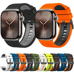 다이아몬드 텍스처 투톤 실리콘 시계줄, 애플 워치 46mm / 49mm / 45mm / 44mm용