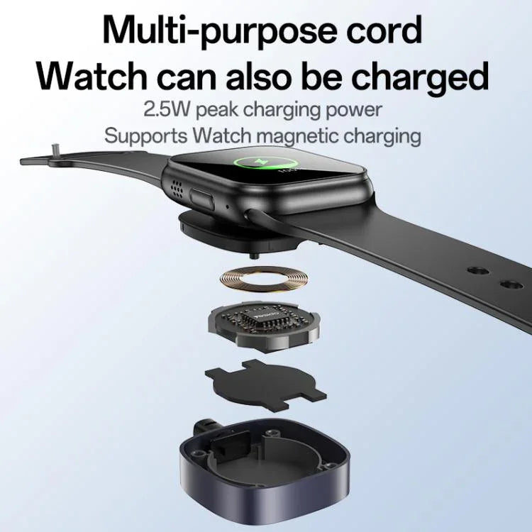 Yesido CA136C 60W USB-C / 타입-C to 타입-C & 아이워치 2-in-1 충전 케이블, CA136C