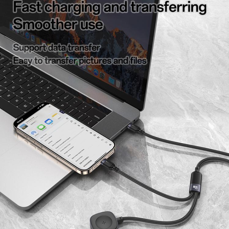 Yesido CA136C 60W USB-C / 타입-C to 타입-C & 아이워치 2-in-1 충전 케이블, CA136C