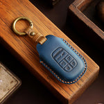 For Honda Odyssey 2024 Hallmo Crazy Horse Cowhide Car Key Protection Cover, For Honda Odyssey 2024 2-button, For Honda Odyssey 2024 5-button, For Honda Odyssey 2024 6-button