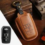 For Toyota Alphard Hallmo Crazy Horse Cowhide Car Key Protection Cover, For Toyota Alphard 4-button, For Toyota Alphard 5-button