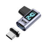 타입-C 수 to 암 PD240W 80Gbps 60K 디지털 자석 흡착 어댑터, 직선 헤드, 엘보 헤드